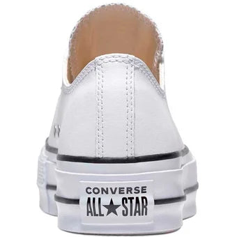 Tenis Converse Chuck Taylor AllStar LiftClean Cuero-Blanco